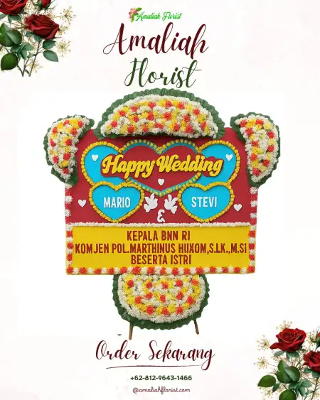 Papan Bunga Pernikahan Sawarna